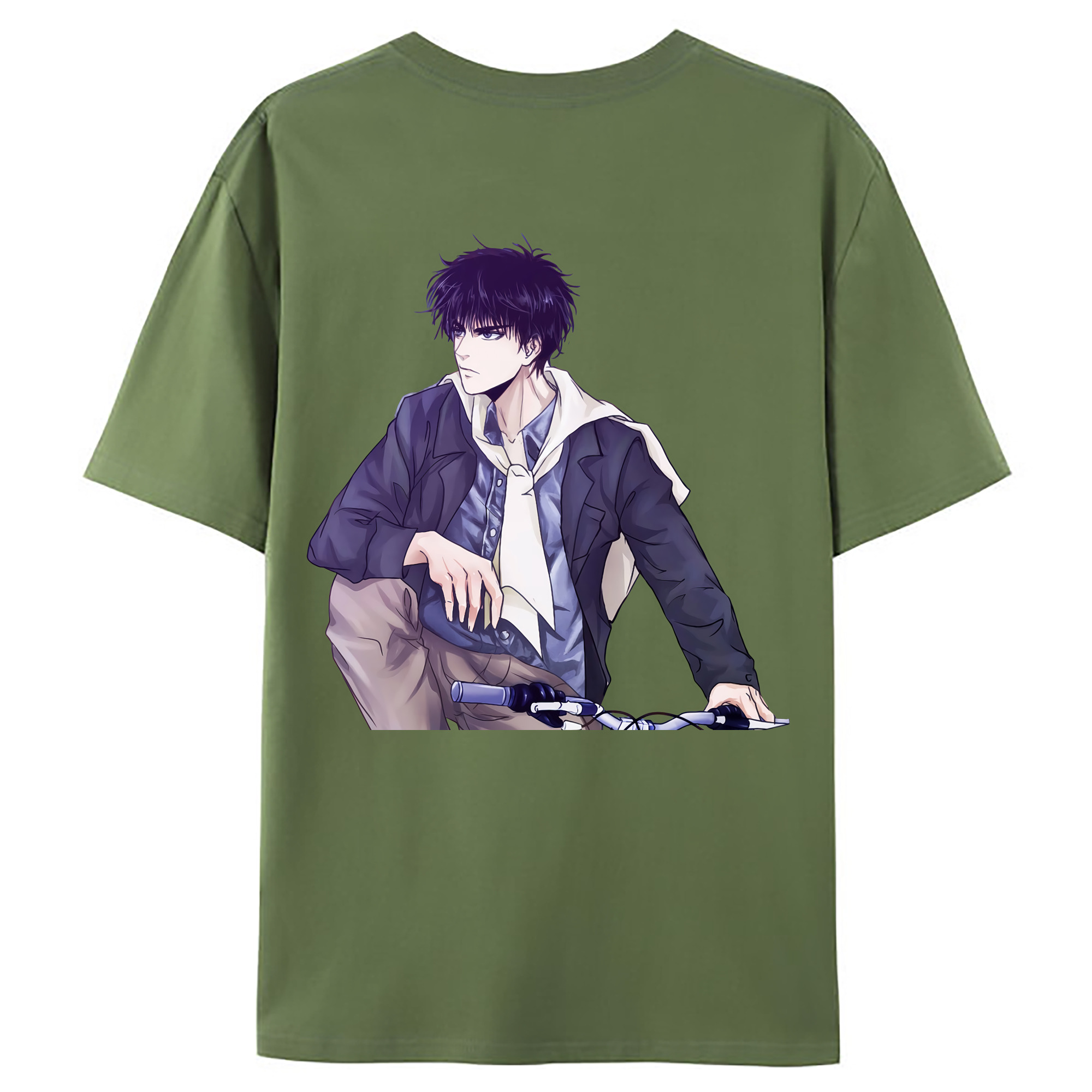 （画像用） SLAM DUNK／スラムダンク 綿100％ メンズ半袖Tシャツ（バックプリント） 通気性